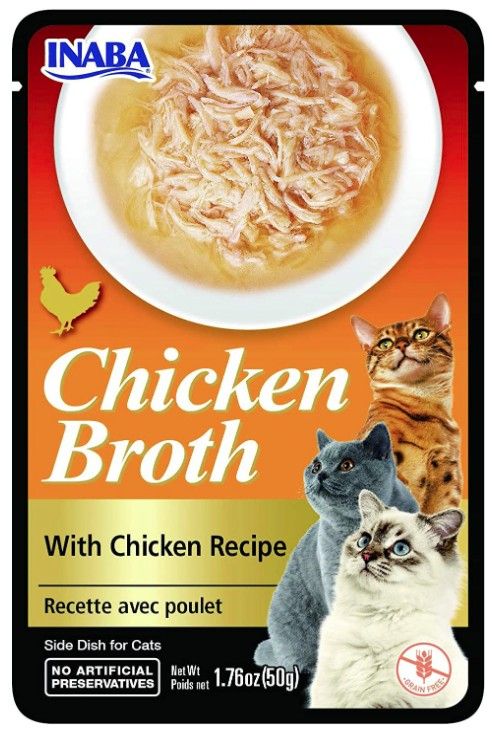 Inaba Chicken Broth with Chicken Recipe Side Dish for Cats image 0