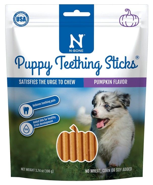N-Bone Puppy Teething Sticks Pumpkin Flavor image 0