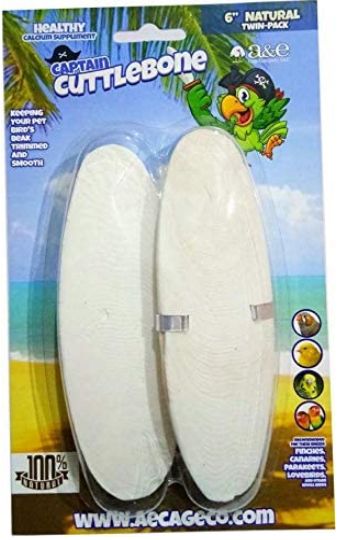 AE Cage Company Captain Cuttlebone Natural Flavored Cuttlebone 6 Inch Long image 0