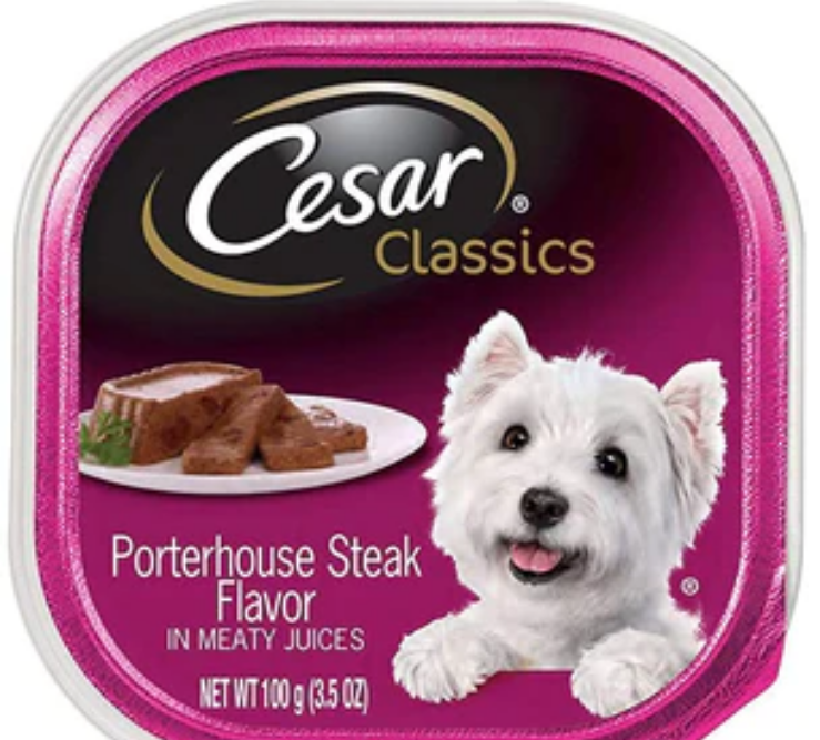 Cesar Canine Cuisine Porterhouse Steak Flavor in Meaty Juices - 3.5oz - 24 Pack image 0