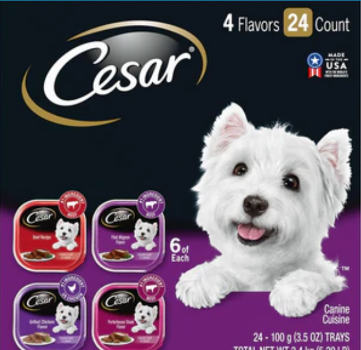 Cesar Canine Cuisine Classic Multi-Pack Wet Dog Food - 3.5 oz - Case of 24 image 0