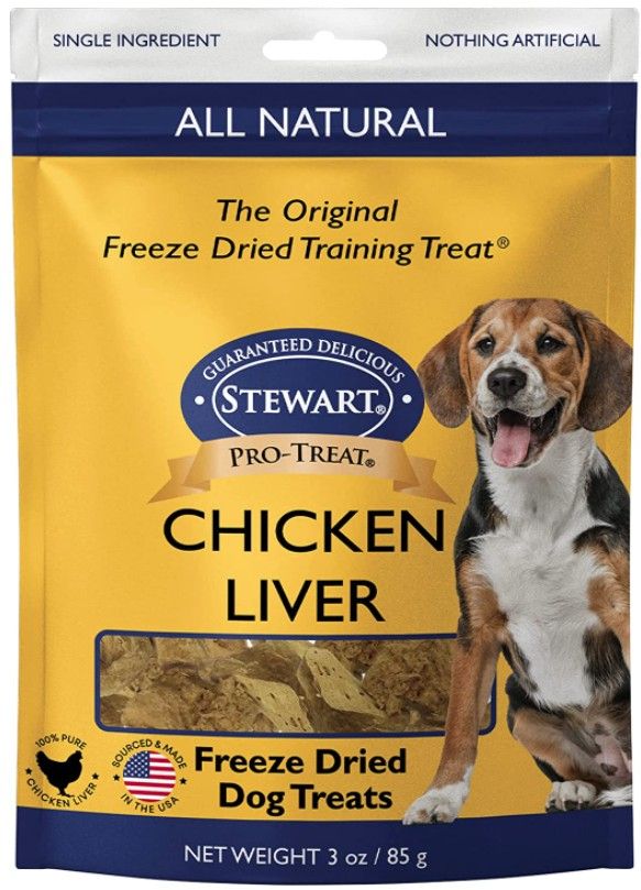 Stewart Freeze Dried Chicken Liver Treats Resealable Pouch image 0