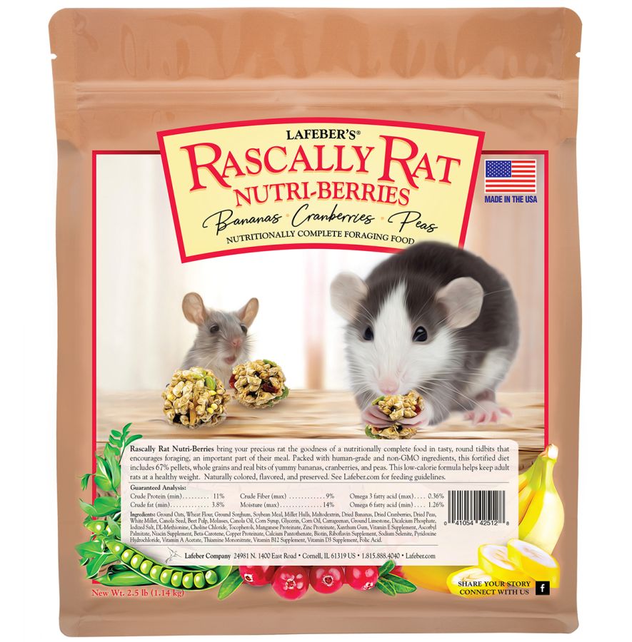 Lafeber Nutritionally Complete Adult Rat Food with Bananas Cranberries And Peas image 0