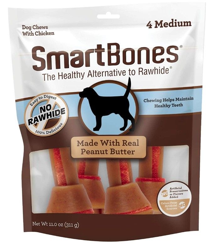 SmartBones Medium Chicken and Peanut Butter Bones Rawhide Free Dog Chew image 0