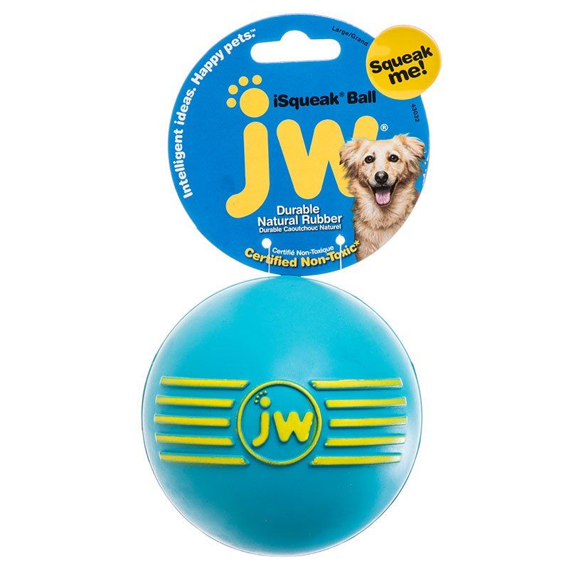 JW Pet iSqueak Ball - Rubber Dog Toy image 0