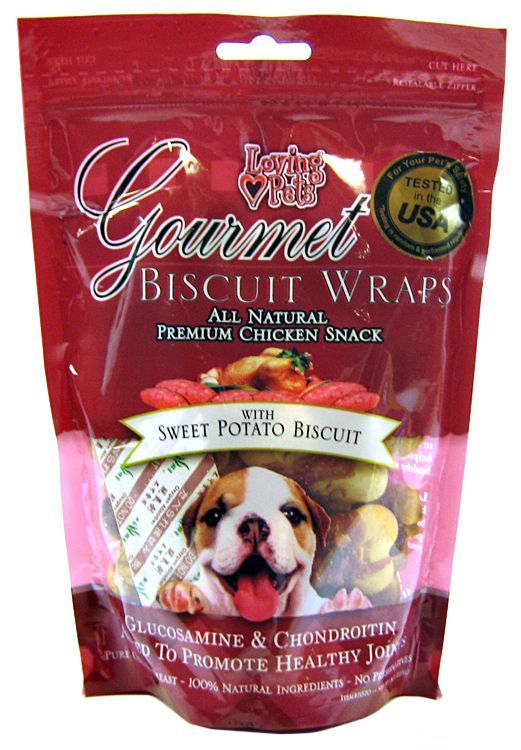 Loving Pets Gourmet Sweet Potato Biscuit & Chicken Wraps image 0