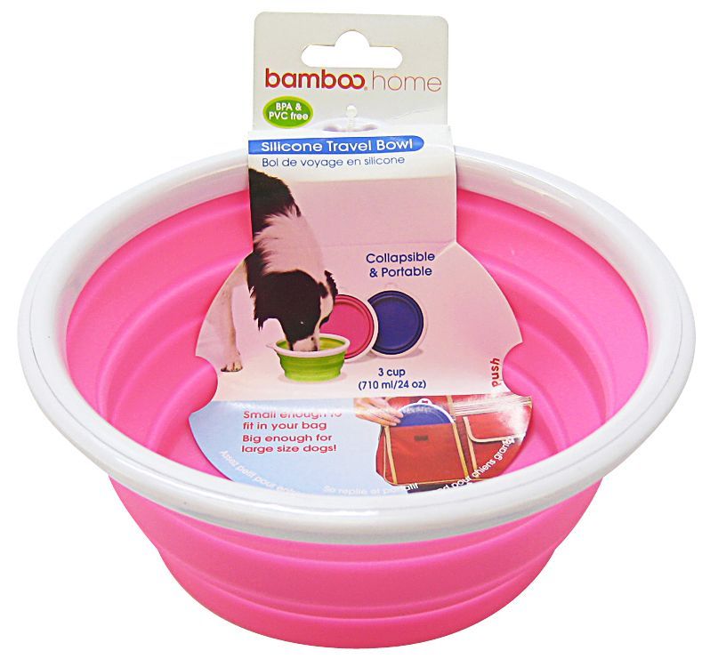 Bamboo Silicone Travel Bowl - Assorted image 0
