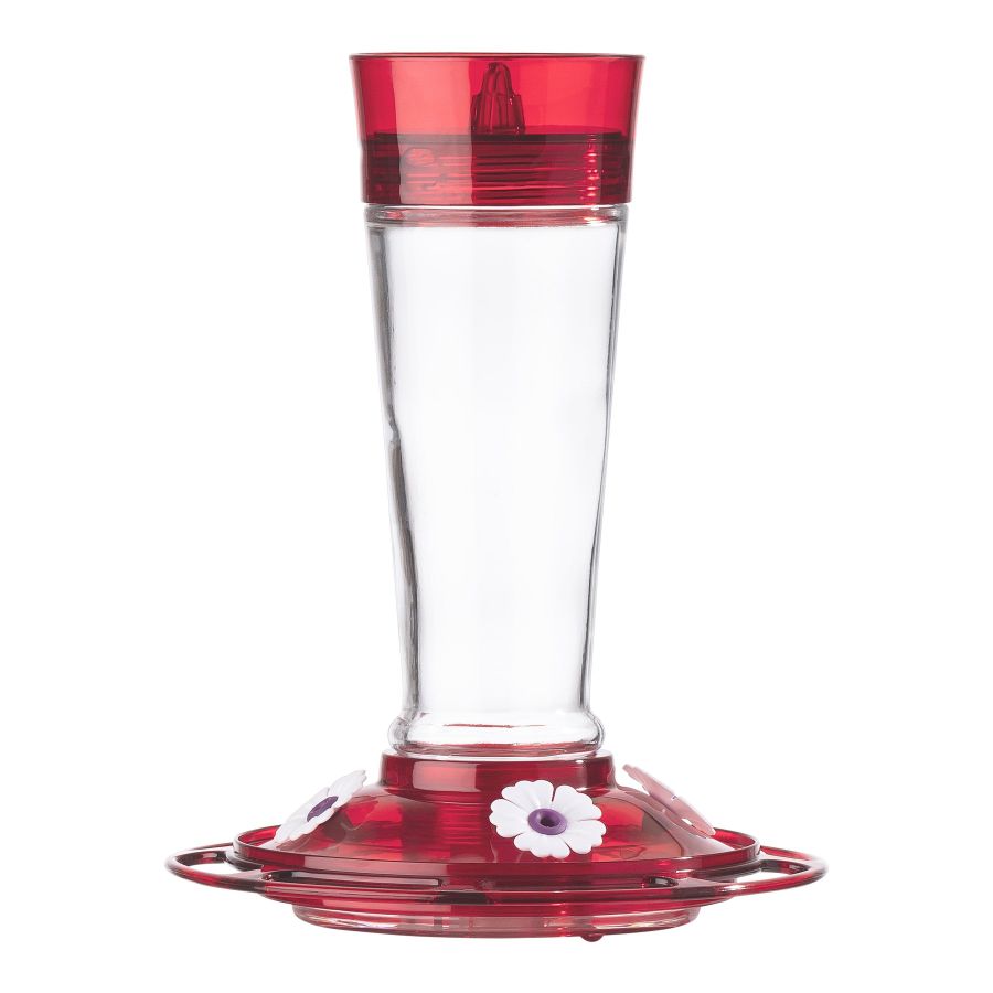 More Birds Ruby Glass Hummingbird Feeder image 0