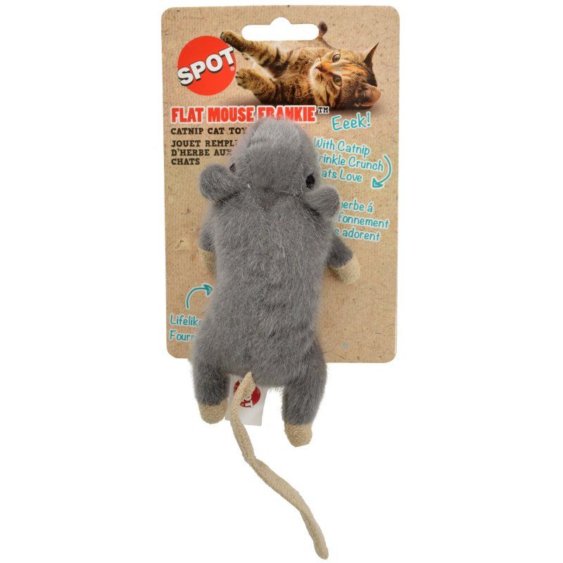 Spot Flat Mouse Frankie Catnip Toy - Assorted Colors image 0