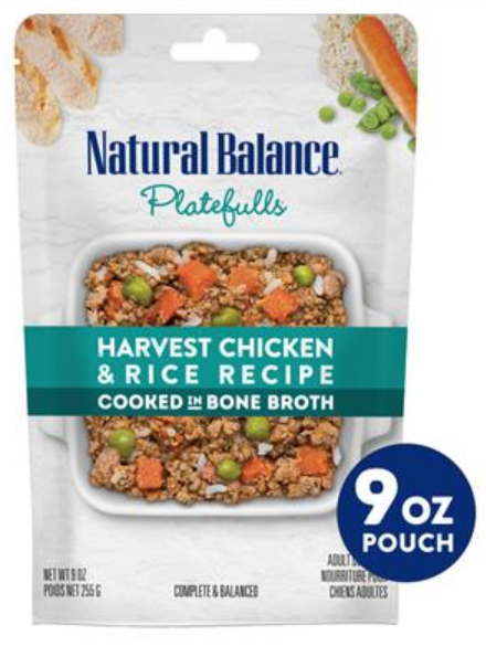 Natural Balance Platefulls Wet Dog Food Harvest Chicken Rice Recipe-9oz-12 Pack image 0