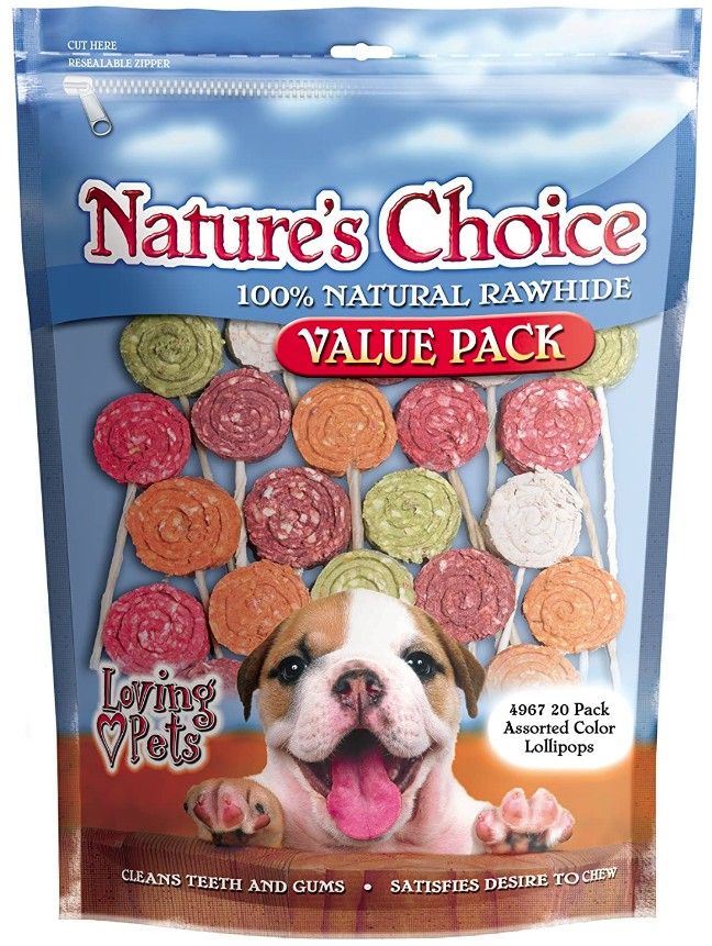 Loving Pets Nature's Choice Natural Rawhide Munchy Lollipops image 0