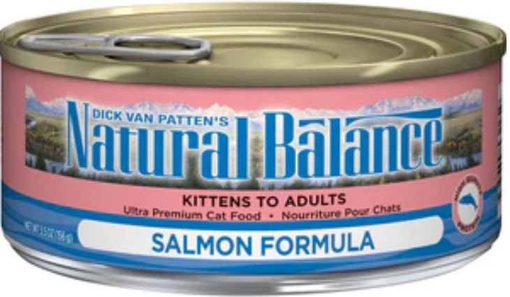 Natural Balance Salmon Formula Canned Cat Food 5.5oz Case of 24 image 0