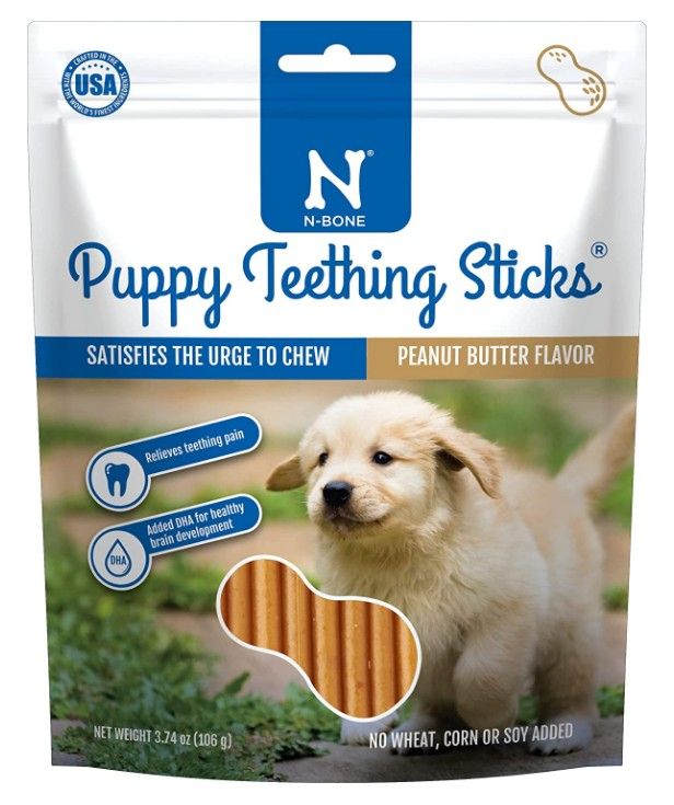 N-Bone Puppy Teething Sticks Peanut Butter Flavor image 0