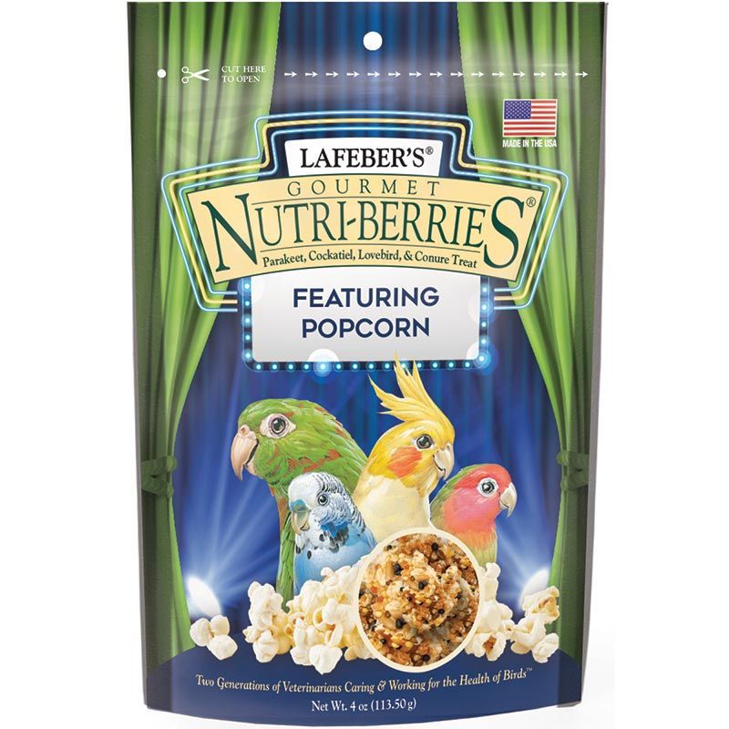 Lafeber Gourmet Nutri-Berries with Popcorn for Parakeet, Cockatiel & Conures image 0