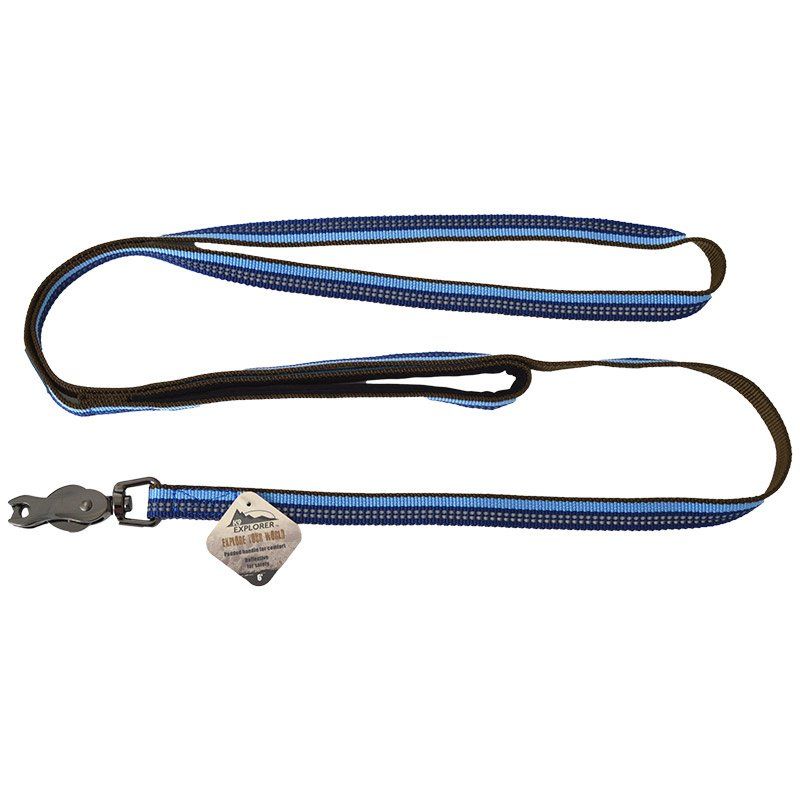 K9 Explorer Sapphire Reflective Leash with Scissor Snap image 0