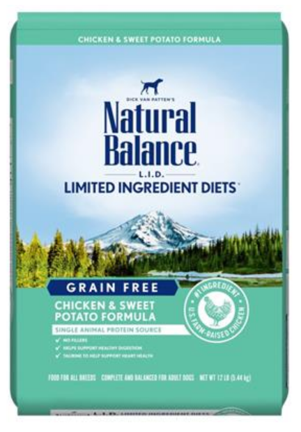 Natural Balance LID Chicken and Sweet Potato Adult Dry Dog Food 12 lb Bag image 0