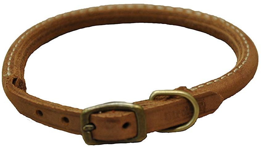 CircleT Rustic Leather Dog Collar Chocolate image 0