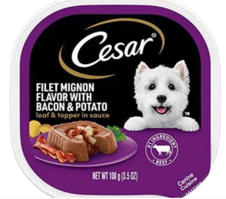 Cesar Canine Cuisine Filet Mignon Flavor in Sauce Wet Dog Food - 3.5 oz -12 Pack image 0