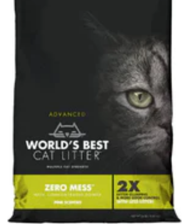 World's Best Cat Litter Yellow Bag Zero Mess Clumping - Pine Scented Litter 6lb image 0