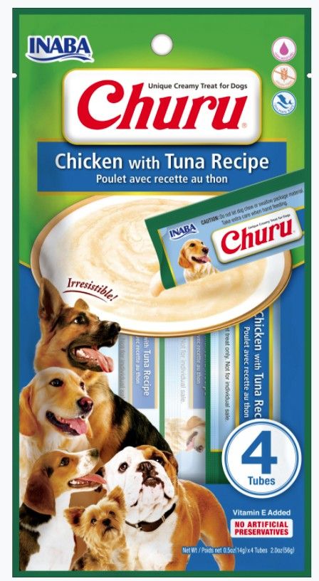 Inaba Churu Chicken with Tuna Recipe Creamy Dog Treat image 0