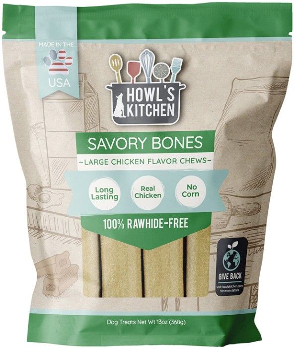 Howls Kitchen Savory Bones Chicken Flavored Chews Large image 0