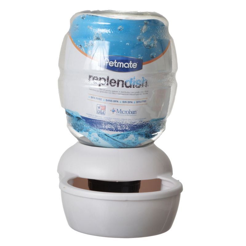 Petmate Replendish Waterer - Pearl Silver Gray image 0