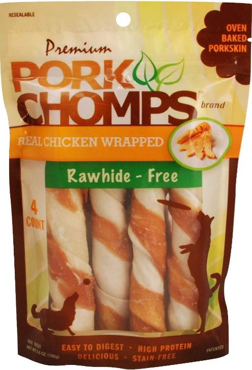 Pork Chomps Premium Real Chicken Wrapped Twists - Large image 0