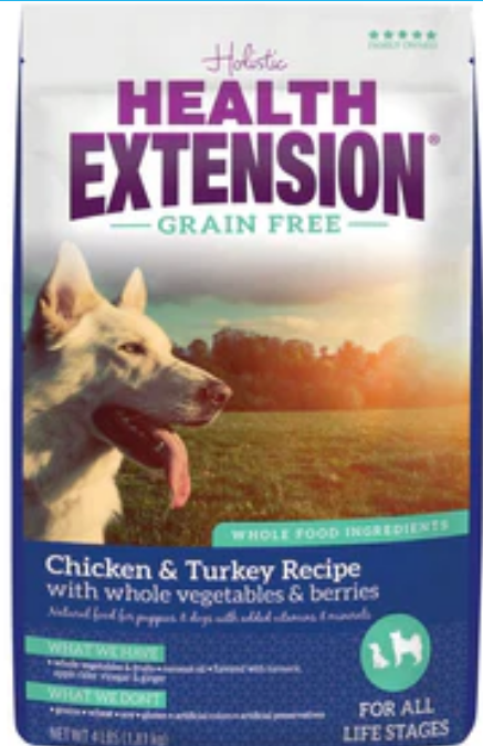 Health Extension Grain Free Chicken and Turkey Dry Dog Food 23.5lb Bag image 0