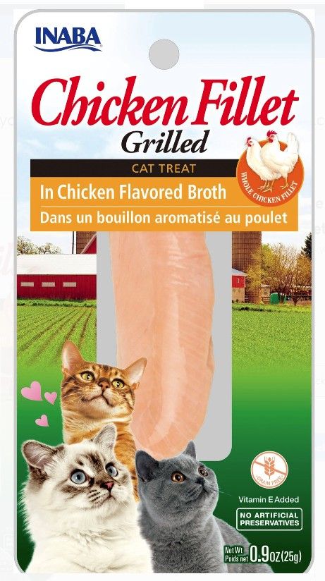Inaba Chicken Fillet Grilled Cat Treat in Chicken Flavored Broth image 0