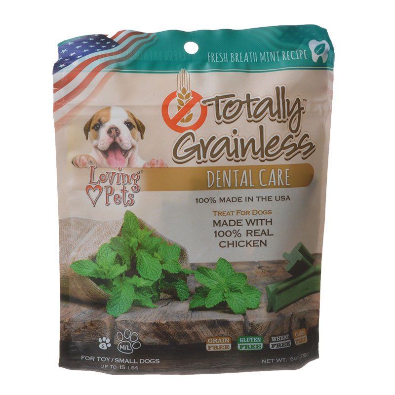 Loving Pets Totally Grainless Dental Care Chews - Fresh Breath Mint image 0