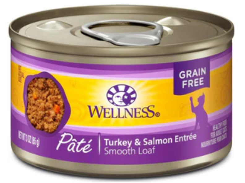Wellness Complete Health Grain Free Turkey & Salmon Pate Wet Cat Food-3oz-24Pack image 0