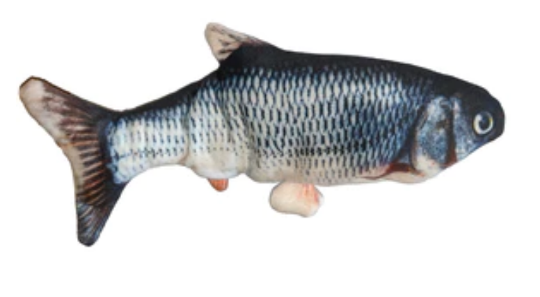 Spot Flippin' Fish Cat Toy Grey/Blue/Tan - 11.5 in image 0