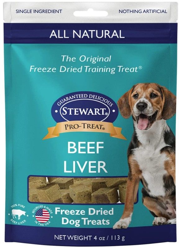Stewart Freeze Dried Beef Liver Treats Resealable Pouch image 0