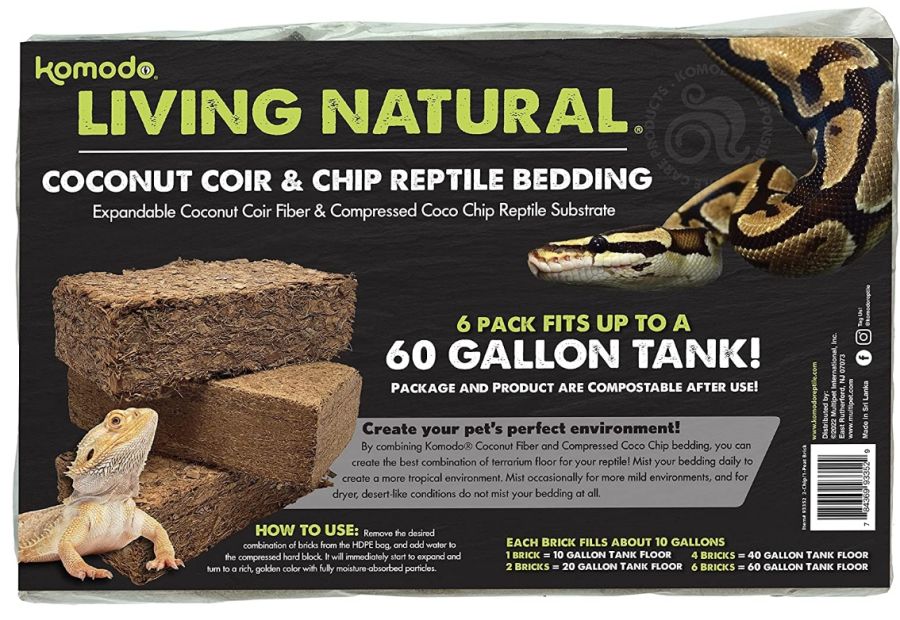 Komodo Living Natural Coconut Coir and Chip Brick Bundle image 0