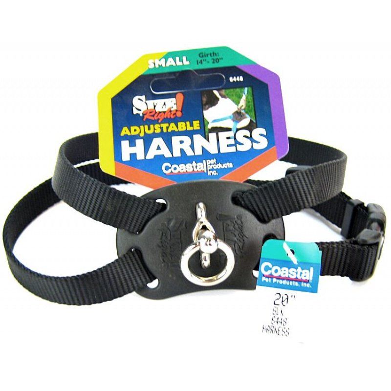 Coastal Pet Size Right Nylon Adjustable Harness Black image 0