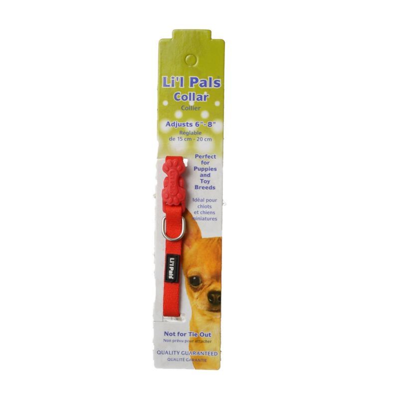 Li'l Pals Adjustable Nylon Collar Red image 0