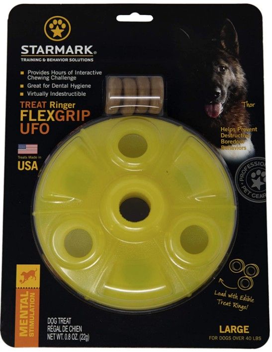 Starmark Flexgrip Ringer UFO Treat Toy Large image 0