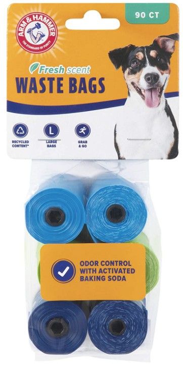 Arm and Hammer Dog Waste Refill Bags Fresh Scent Assorted Colors image 0
