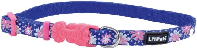 Li'L Pals Reflective Collar - Flowers with Dots image 0