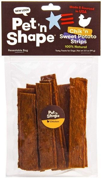 Pet 'n Shape Natural Chik 'n Sweet Potato Strips Dog Treats image 0