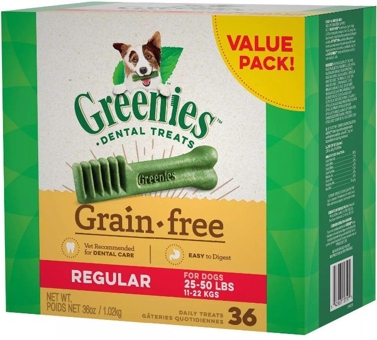 Greenies Grain Free Regular Dental Dog Treat image 0