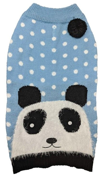 Fashion Pet Panda Dog Sweater Blue image 0