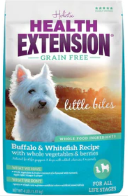 Health Extension Grain Free Buffalo and Whitefish Little Bites Dog Food 23.5lb image 0