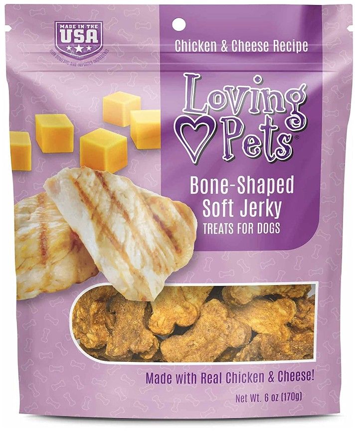 Loving Pets Bone-Shaped Soft Jerky Treats Cheese image 0