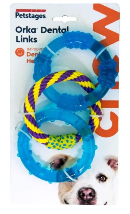 Petstages Orka Dental Links Chew Toy for Dogs image 0