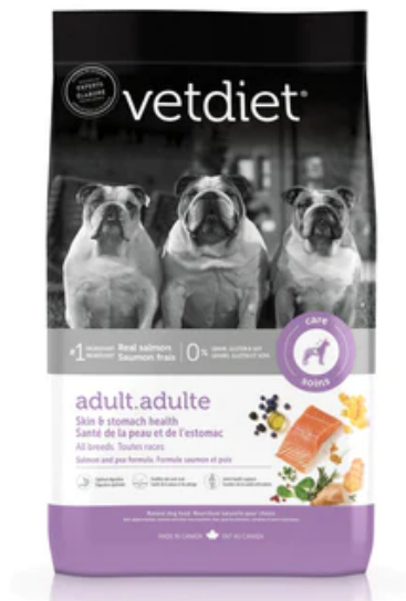 Vetdiet Salmon & Pea Formula Adult Skin & Stomach Health All Breeds Dry Dog Food image 0