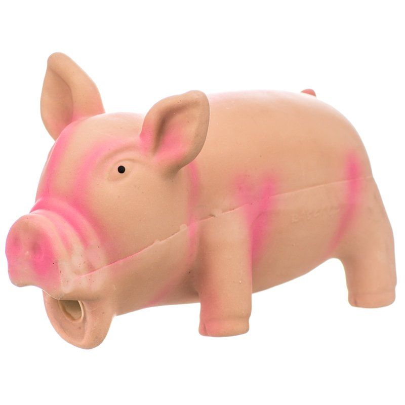 Rascals Latex Grunting Pig Dog Toy - Pink image 0