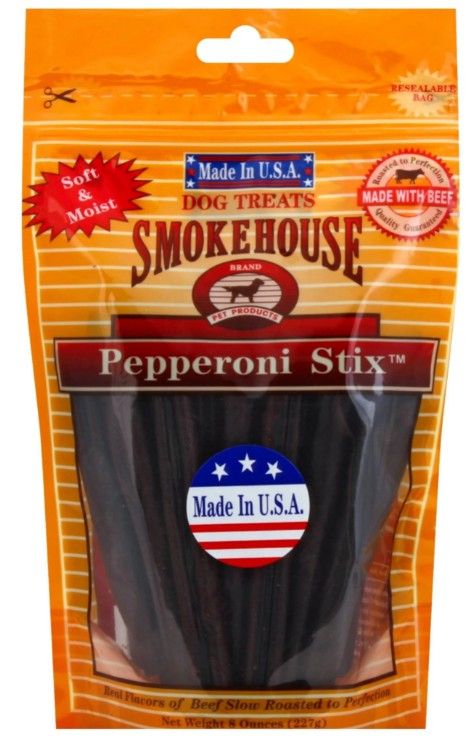 Smokehouse Pepperoni Stix Dog Treats 8 Inch image 0