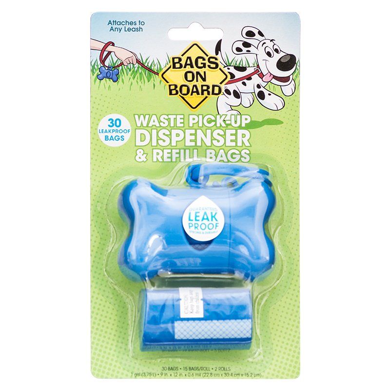 Bags on Board Bone Shaped Pick up Bag Dispenser - Blue image 0