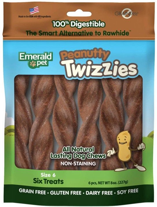 Emerald Pet Peanutty Twizzies Natural Dog Chews image 0
